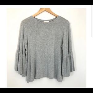 Leith Grey Bell Sleeve Top